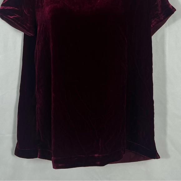 Eileen Fisher Rayon/Silk Velvet short sleeve top SP - Picture 4 of 9
